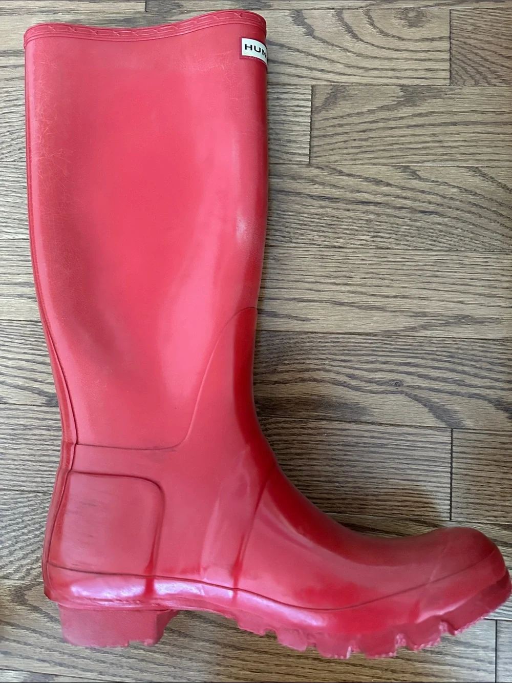 Hunter Red Gloss Tall Rain Boots